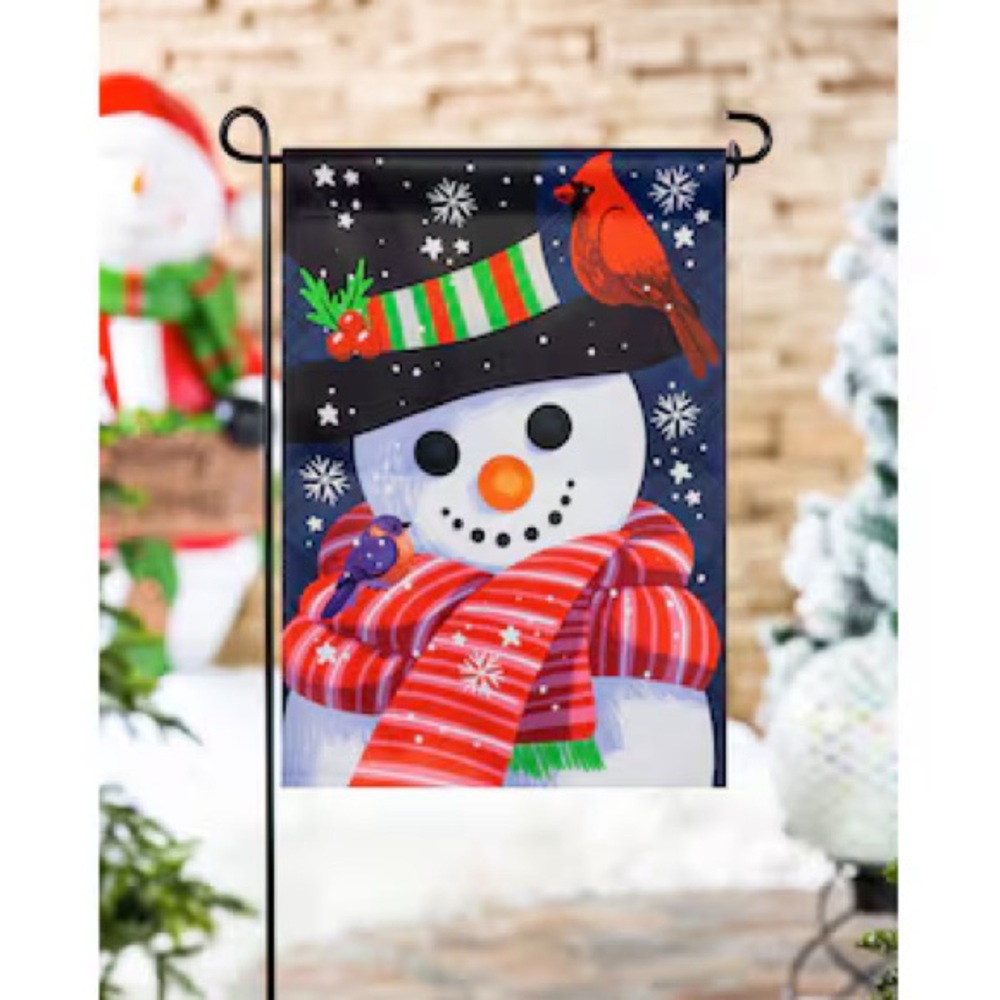Christmas Winter Snowman Garden Flag